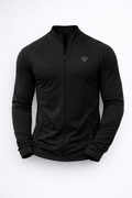UpperQuest Men’s Active Zip-Up Gym Jacket – Teal Black Colour | Slim Fit Workout Jacket | Performance Sportswear